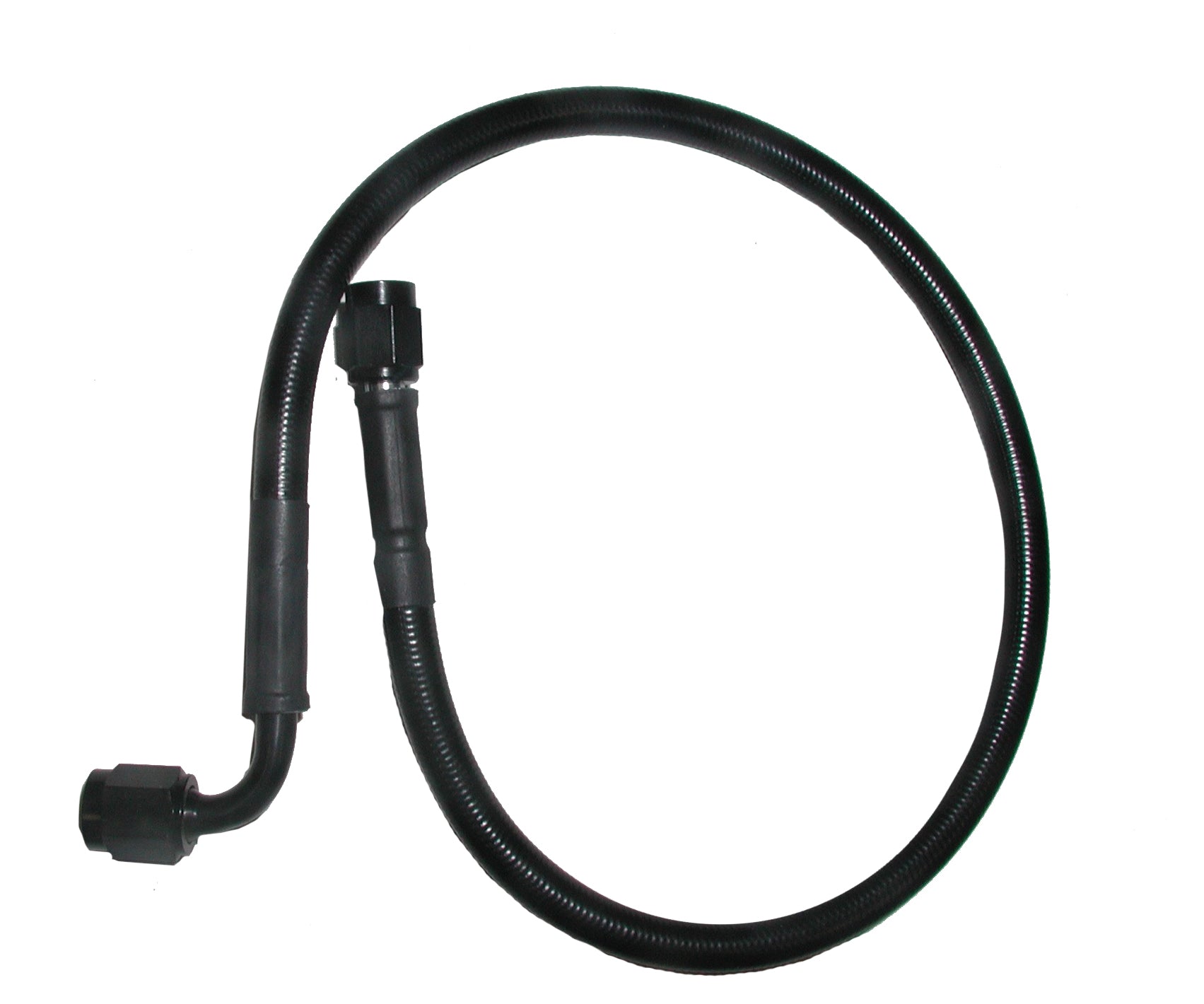 Kevlar Brake Lines - Straight-90 - Kevlar -3 Brake Lines - 24˝ Straight-90