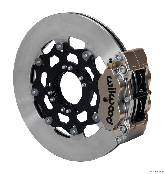 Left Front Brake - Billet Narrow Dynalite Radial Mount Sprint Inboard Brake Kit