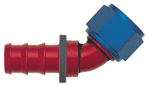 -10 Aluminum Push Lock Fittings - -10 45 Aluminum Push Lock Fitting