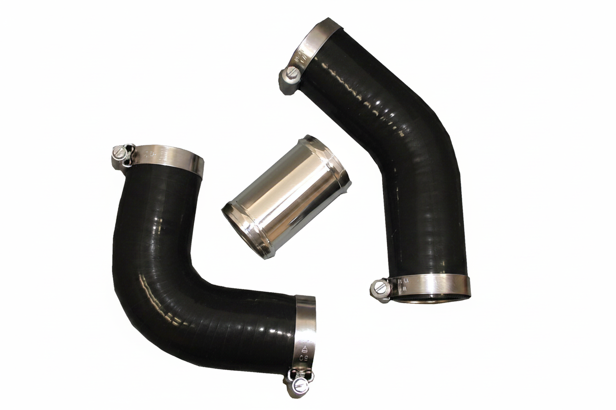 3-piece Lower Radiator Hose Kit 1-1/2" - Black