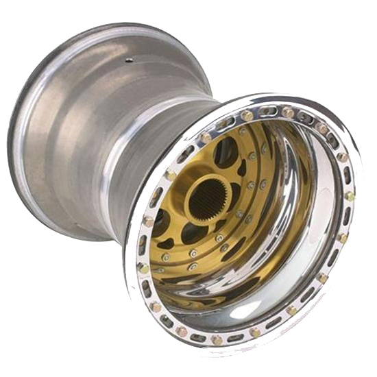 15x18 Splined Rear Wheel - Gold Center