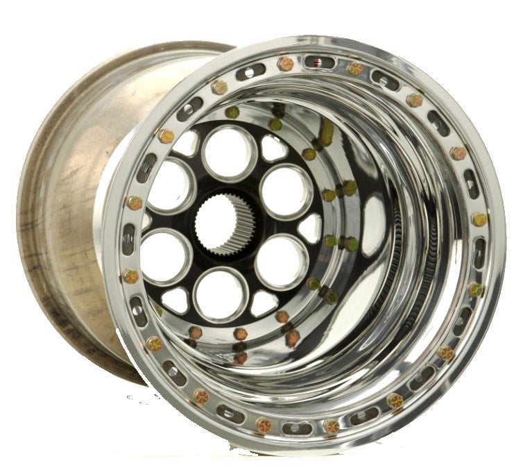 15x15 Splined Rear Wheels - Black Center